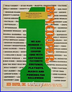 Ben Cooper Costume Catalog 1978 Halloween Star Wars Monsters Superheroes Marvel