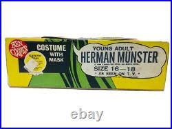 Ben Cooper Herman Munster Munsters TV Show Costume Mask SZ 16-18 WithBox Horror