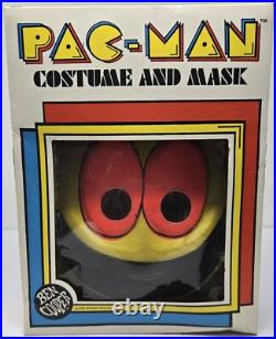Ben Cooper Mid-Way Pac-Man Halloween Costume & Mask (1982) Complete in Box RARE
