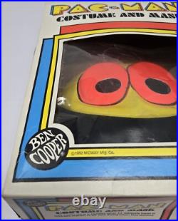 Ben Cooper Mid-Way Pac-Man Halloween Costume & Mask (1982) Complete in Box RARE