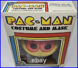 Ben Cooper Mid-Way Pac-Man Halloween Costume & Mask (1982) Complete in Box RARE