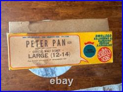 Ben Cooper Peter Pan Halloween Costume with Mask Boys Large (12-14) 1960s MPN 829