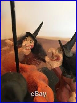 Bethany Lowe Ready Teddy Go Witches Dancing Around The Moon-retiredRare