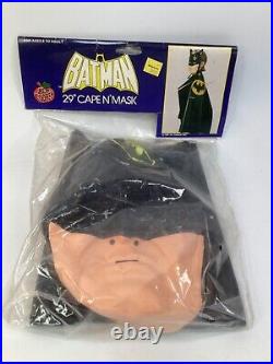 Brand New Sealed Vintage 1980's Ben Cooper Batman Official Cape & Mask (L2)