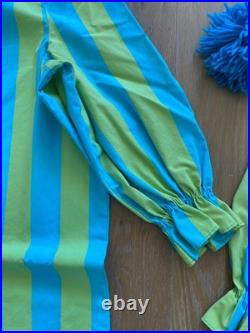 COUPLES Vintage 1970s Handmade Clown Costume Suit Hat & Ruffle One of a Kind