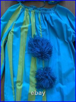 COUPLES Vintage 1970s Handmade Clown Costume Suit Hat & Ruffle One of a Kind