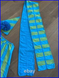 COUPLES Vintage 1970s Handmade Clown Costume Suit Hat & Ruffle One of a Kind