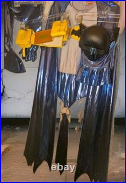 C. 1966 Batman Halloween 9 Pc Costume from Batman and Robin TV Series Large HTF