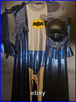 C. 1966 Batman Halloween 9 Pc Costume from Batman and Robin TV Series Large HTF
