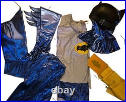 C. 1966 Batman Halloween 9 Pc Costume from Batman and Robin TV Series Large HTF