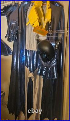C. 1966 Batman Halloween 9 Pc Costume from Batman and Robin TV Series Large HTF
