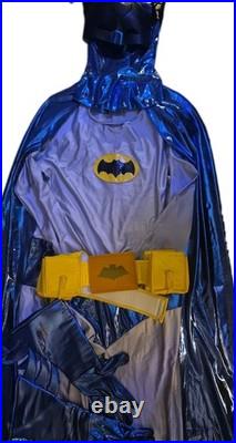 C. 1966 Batman Halloween 9 Pc Costume from Batman and Robin TV Series Large HTF