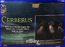 Cerberus 3 Headed Dog Animatronic Halloween Prop Motion Activated Unused, Rare