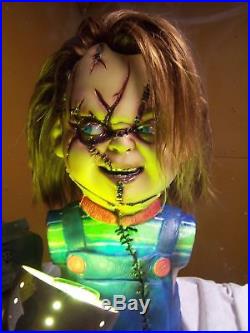 Chucky Life Size Doll prop display mask bust 11 bride of seed FULLY PAINTED