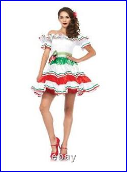 Cinco de Mayo Adult Senorita Dress Costume (sh) Size Med/Large
