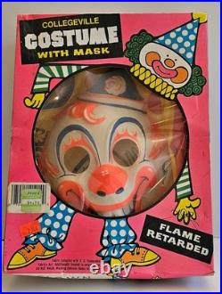 Collegeville Clown Vintage Mask and Costume for Kids (Size Medium)