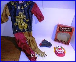 Collegeville Costumes Clown #12 MASQUERADE HALLOWEEN SUIT, CAP & MASK withBOX