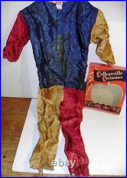 Collegeville Costumes Clown #12 MASQUERADE HALLOWEEN SUIT, CAP & MASK withBOX