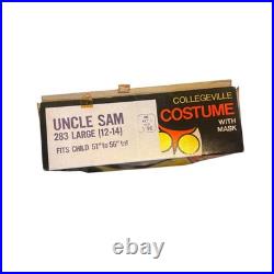 Collegeville Uncle Sam Costume Kids Large 12-14 Red White Blue Vintage 70s USA