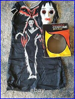Collegeville Vampire Mask & Costume Large (12-14) Original Box Vintage