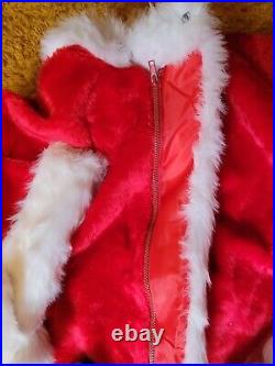 Complete Santa Claus Suit Fits Up To 48 Jacket OSFM Plush Excellent
