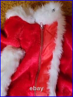Complete Santa Claus Suit Fits Up To 48 Jacket OSFM Plush Excellent