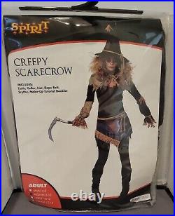 Creepy Scarecrow Spirit Costumes Adult Size Medium Unworn NIP MSRP $49.99