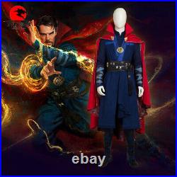 DFYM Doctor Strange Cosplay Costume Dr. Steve Halloween Outfit Blue Full Set Men