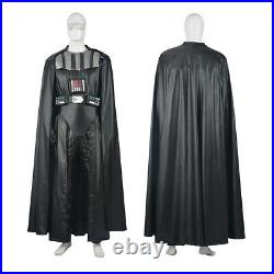 DFYM Star Wars Darth Vader Cosplay Costume Leather Outfit Black Halloween Men
