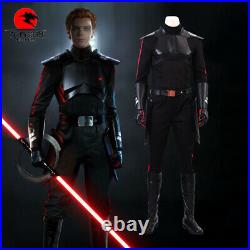 DFYM Star Wars Jedi Cosplay Fallen Order Cal Kestis Costume Leather Outfit Black