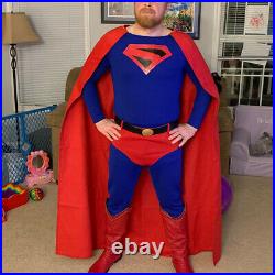 DFYM Superman Cosplay Costume DC Comics Superhero Jumpsuit Halloween Outfit