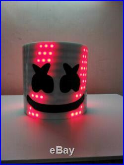 DJ Marshmello 12 Colors LED Helmet Mask Acrylic Music Concert Bar Cosplay Props