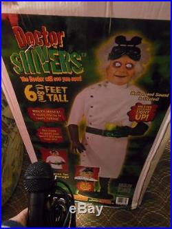 Doctor Shivers Life Size Mad Scientist Halloween Prop Gemmy Talks & Moves Rare