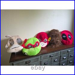 Dan Dee Plush Mascot Head Mask Lot TMNT Flash Deadpool Chewbacca Animal Costume