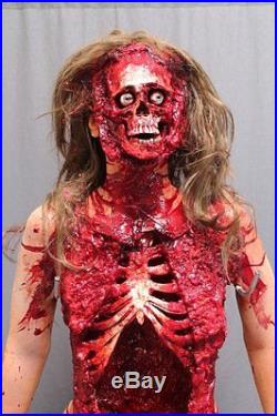 Deluxe Bloody Skeletal Female Corpse Haunted House Halloween Horror Prop