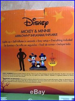 Disney Mickey Minnie Mouse Cauldron 5' ft Halloween Inflatable Lawn Decoration