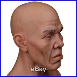 Dokier Realistic Silicone Male Mask Headwear Movie Props Hand Made Old Man Mask