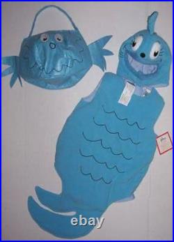 Dr Suess Pottery Barn Red Fish/blue Fish/thing 1/thing 2 Family Of 4 Costume Lot Dr Suess Pottery Barn Red Fish/blue Fish/thing 1/thing 2 Family Of 4 Costume Lot