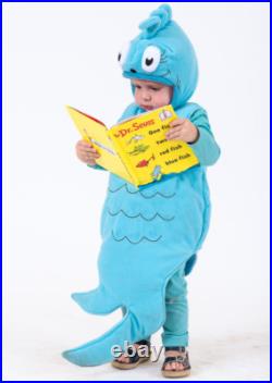 Dr Suess Pottery Barn Red Fish/blue Fish/thing 1/thing 2 Family Of 4 Costume Lot Dr Suess Pottery Barn Red Fish/blue Fish/thing 1/thing 2 Family Of 4 Costume Lot