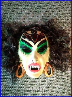 Dracula Vampire x2 Masks Collegeville & Ben Cooper vtg Costume not wolfman