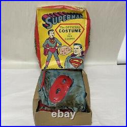 Early Vtg Superman Official Costume By Ben Cooper Medium (8-10) Size Halloween