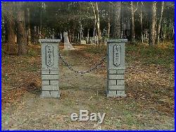 Evil Soul Studios Cemetery Entrance Gateway Columns Set Graveyard Halloween Prop