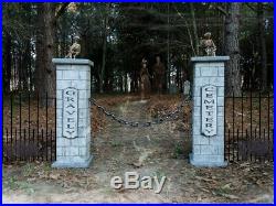 Evil Soul Studios Gravely Cemetery Entrance Columns Halloween Prop Yard Decor