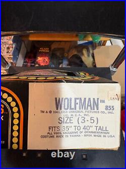 Excellent Wolfman VTG 1959 Wolf Man original Ben Cooper Costume Mask Size 3-5