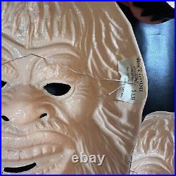 FIVE Vintage 70's Ben Cooper CAVEMAN Masks Halloween Costume NEW OLD STOCK