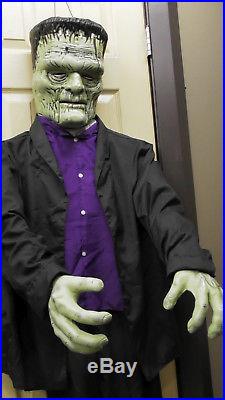 FULL BODY! Gemmy Frankenstein Halloween Monster Prop. Sings Who can it be now