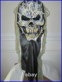 Fun World Div Mask ORIGINAL FULL HEAD Skeleton Halloween Mask 2012 RARE