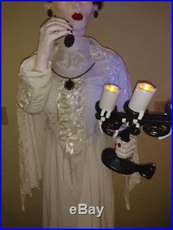 GEMMY LIFE SIZE ANIMATED MIDNIGHT COUNTESS 5'. 5 ft HALLOWEEN PROP WATCH VIDEO