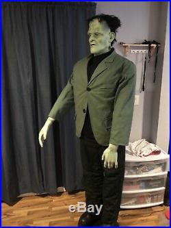 GEMMY Life Size Boris Karloff Frankenstein Animatronic Spirit Halloween w box