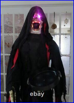 Gemmy 6 Ft Halloween Indoor/outdoor Grim Reaper Prop Candy Tray Lights Sounds